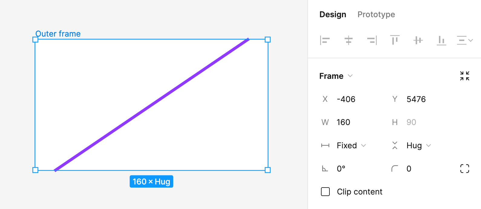 Figma screenshot showing a 16:9 aspect ratio spacer