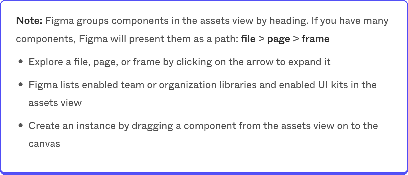 Except from Figma's documentation on the sidebar explaining "If you have many components, Figma will present them as a path: file > page > frame